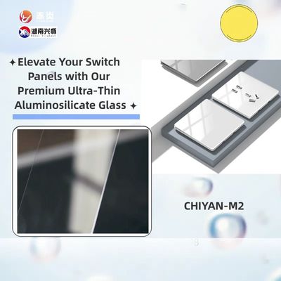 Halogeen-vrij milieuvriendelijk ultradun aluminosilicaatglas ultra wit en potloodhardheid 9H voor elektrische veiligheidscertificering