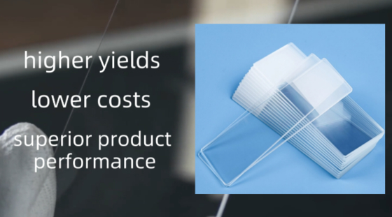 Ultrawitte microscoop glijglas basismateriaal consistente dikte tolerantie potlood hardheid 9H